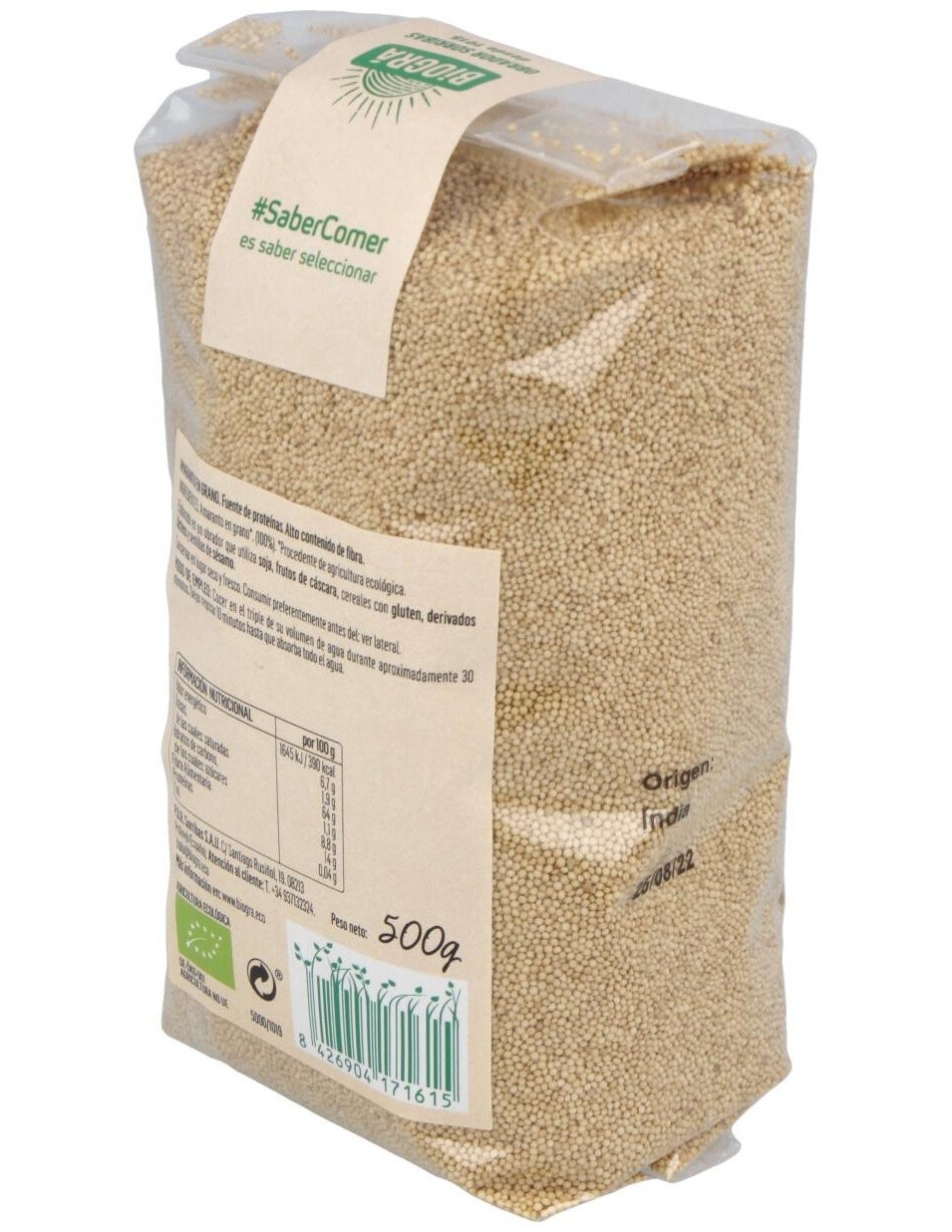 Bioga Amaranto Grano Bio 500G | Correos Market
